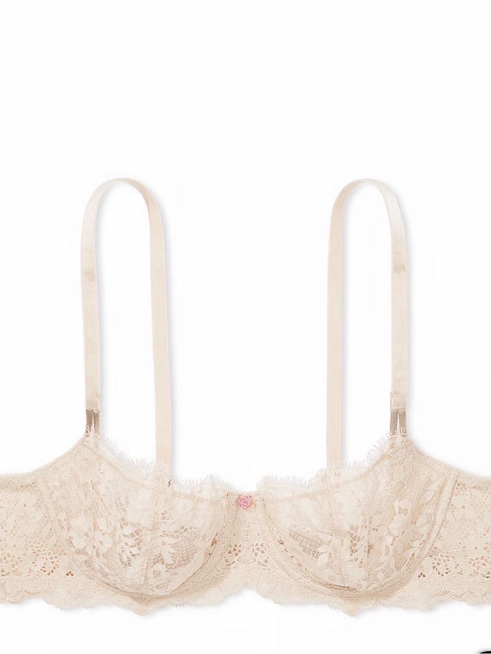 Dream Angels Wicked Underlined Lace Balconette Bra in Nude 34DD